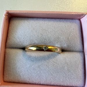 14k gold band with single diamond from No.3